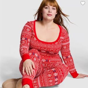 Victoria's Secret Red Festive Pajama Set